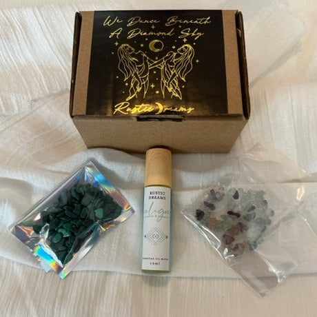 Mini Gift box - Crystals, Bracelet, Essential Oil Roller