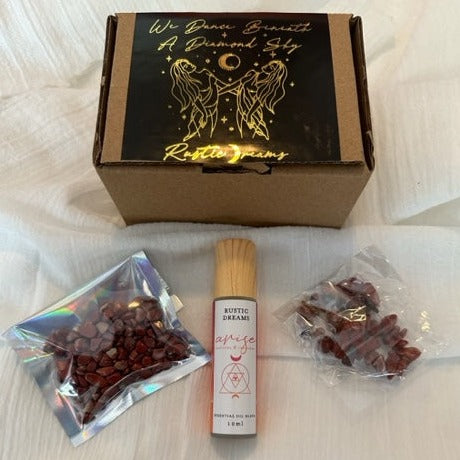 Mini Gift box - Crystals, Bracelet, Essential Oil Roller