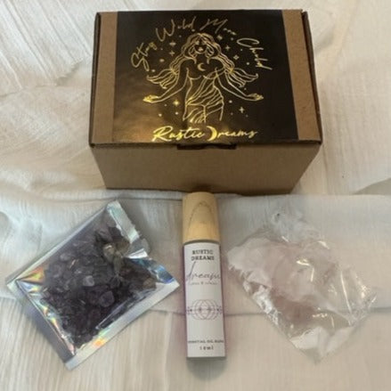 Mini Gift box - Crystals, Bracelet, Essential Oil Roller