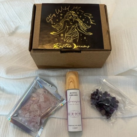 Mini Gift box - Crystals, Bracelet, Essential Oil Roller