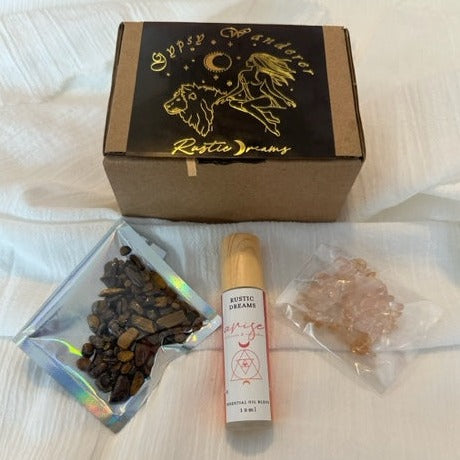 Mini Gift box - Crystals, Bracelet, Essential Oil Roller