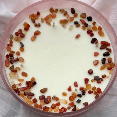 Large 4 Wick Soy Candle - Crystal Infused