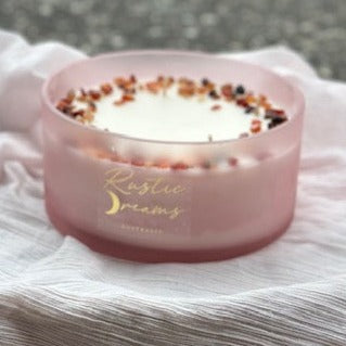 Large 4 Wick Soy Candle - Crystal Infused