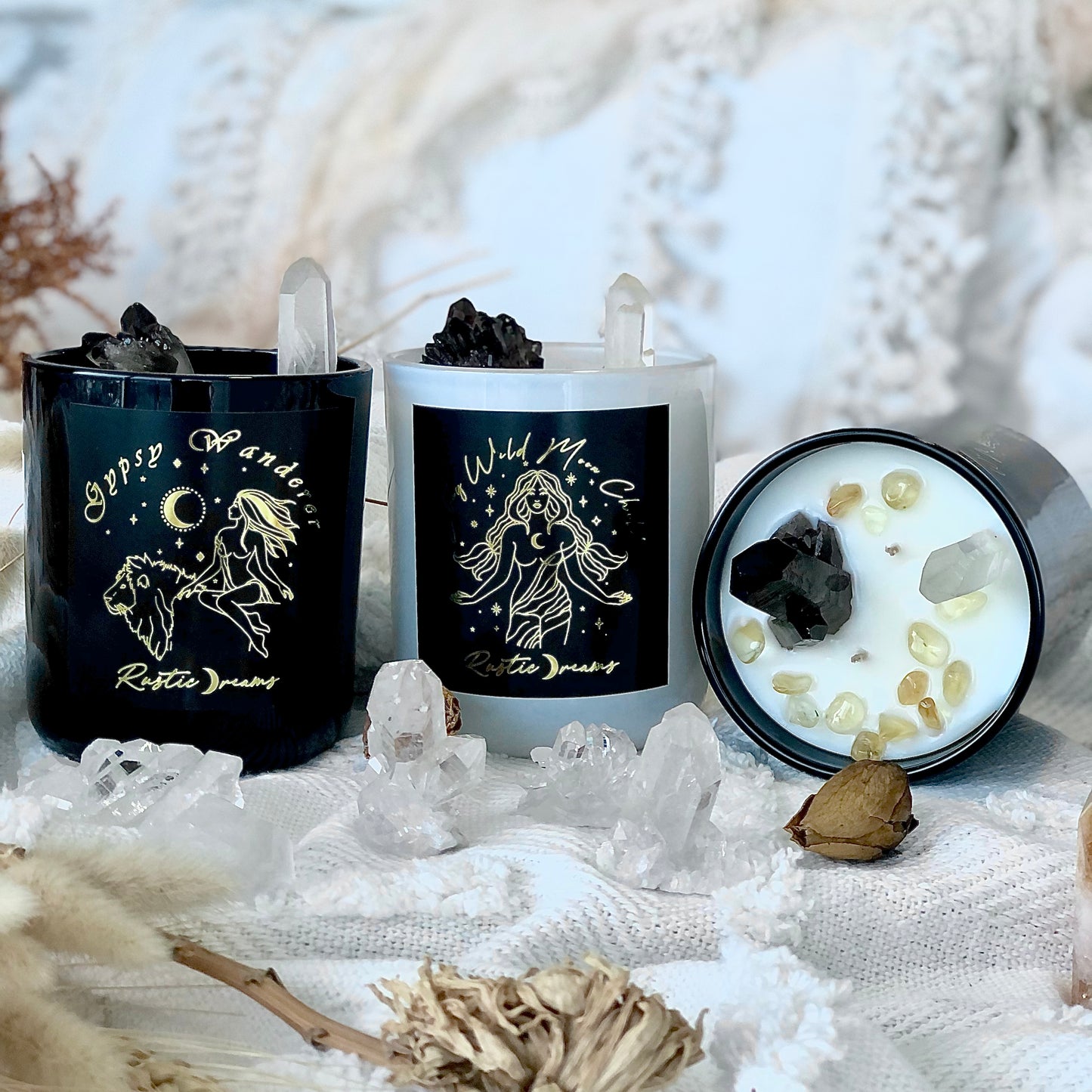 Smoky Quartz Collection ~ Extra Large Limited Edition - Scented Soy Candle