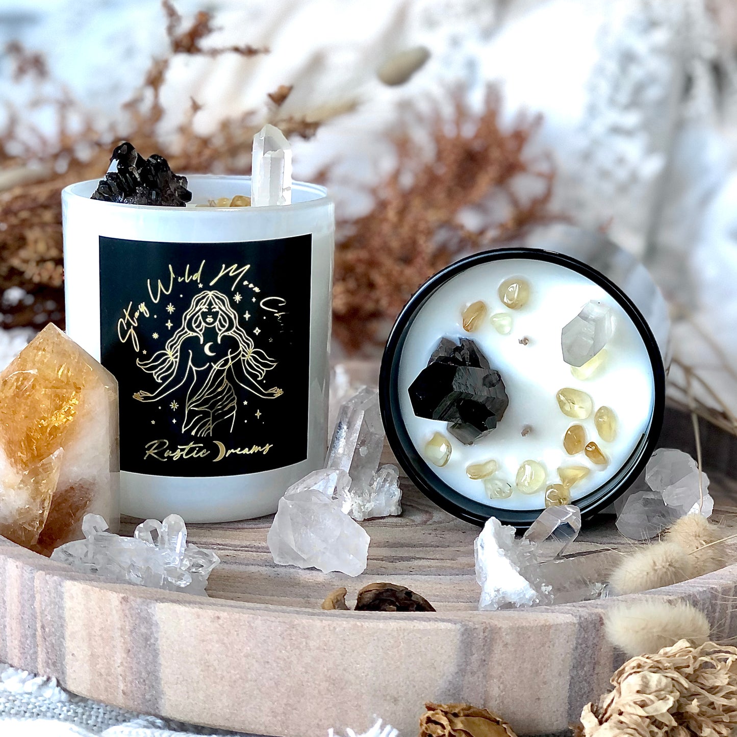 Smoky Quartz Collection ~ Extra Large Limited Edition - Scented Soy Candle
