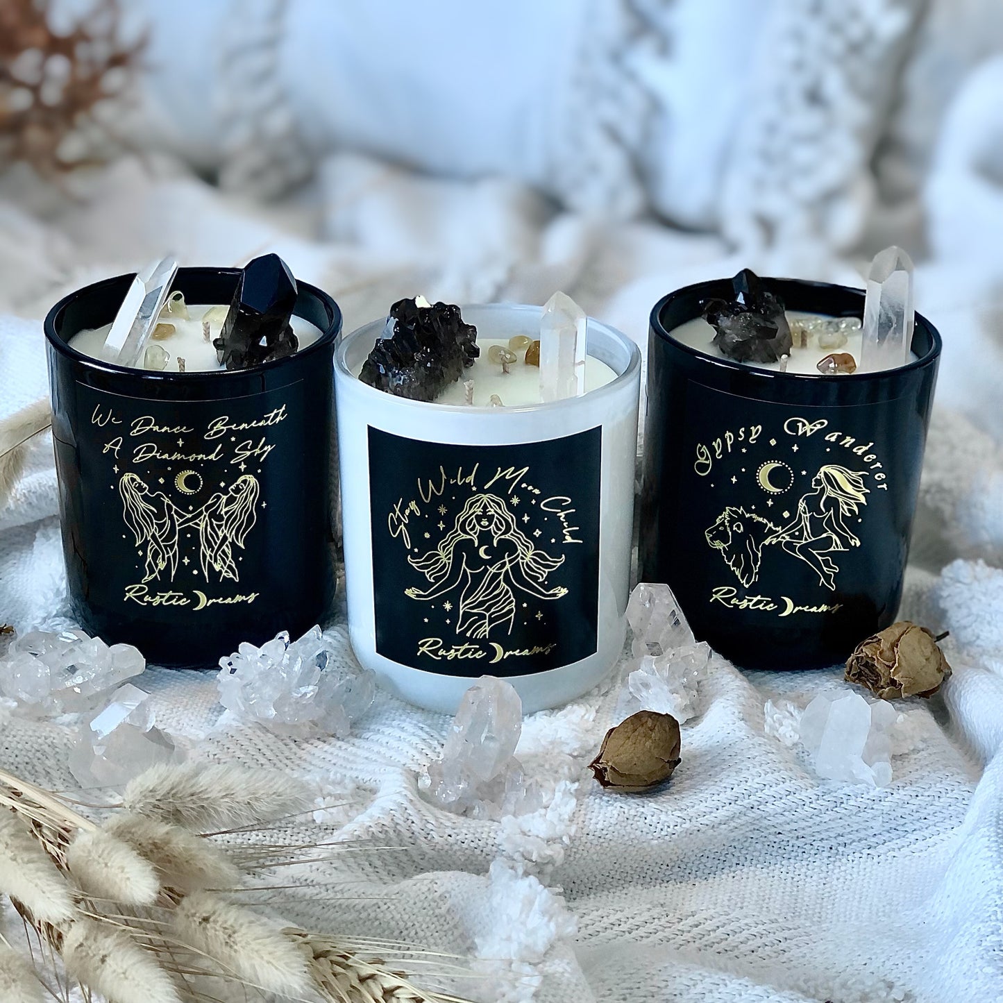 Smoky Quartz Collection ~ Extra Large Limited Edition - Scented Soy Candle
