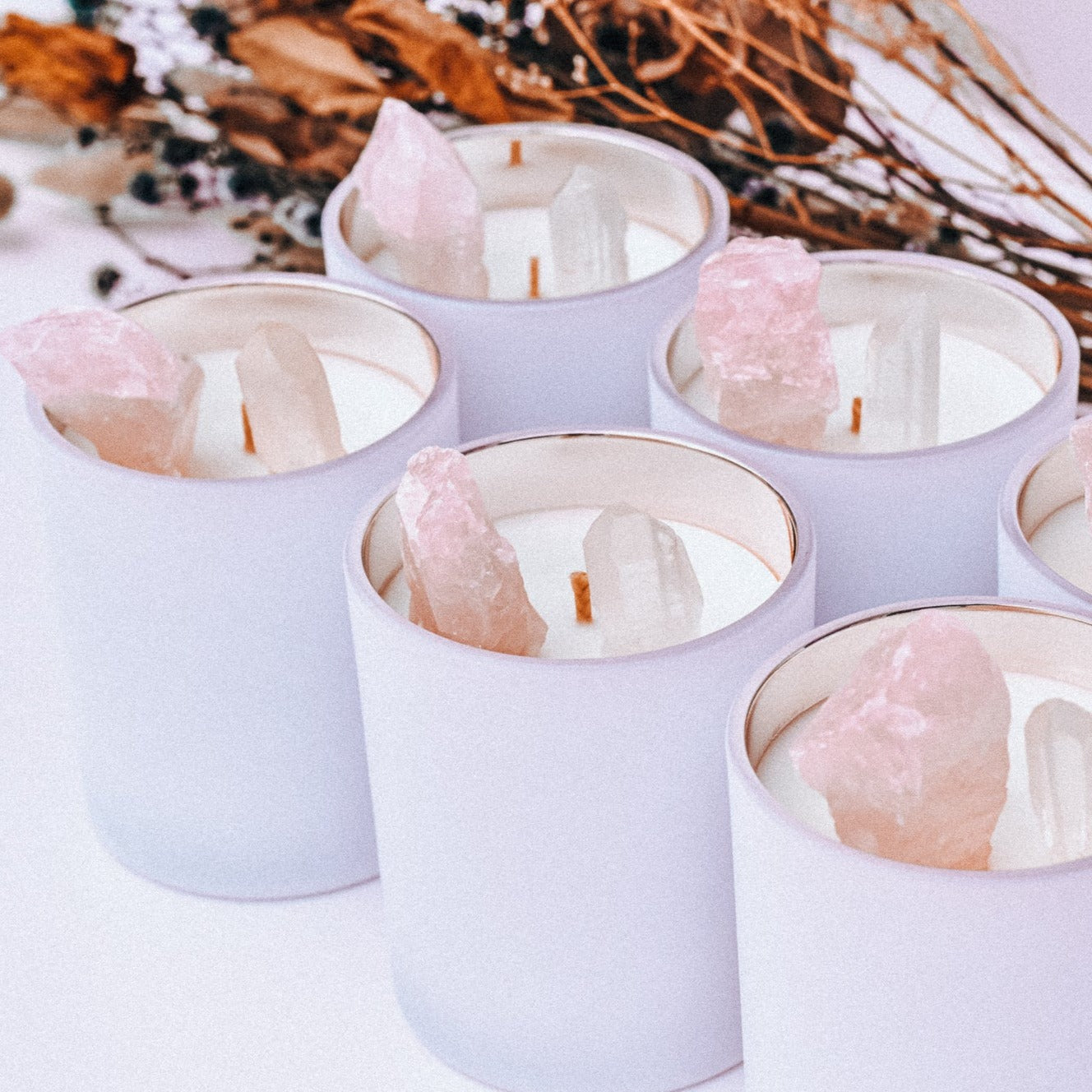 Celestial Collection - Crystal infused Scented Soy Candles