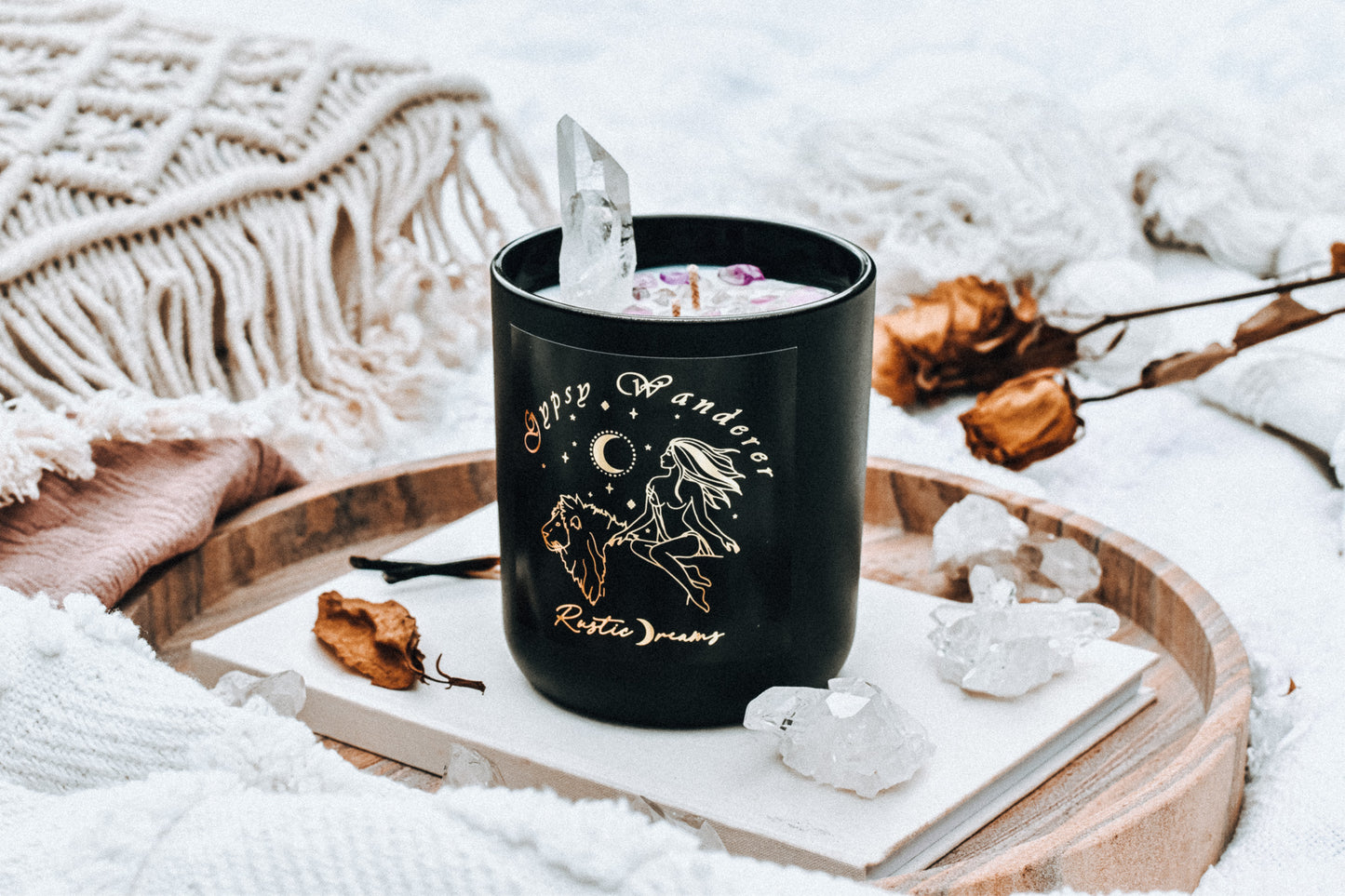Earth Child Collection - Crystal Infused Scented Soy Candles