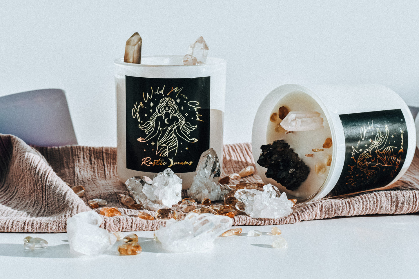 Smoky Quartz Collection ~ Extra Large Limited Edition - Scented Soy Candle
