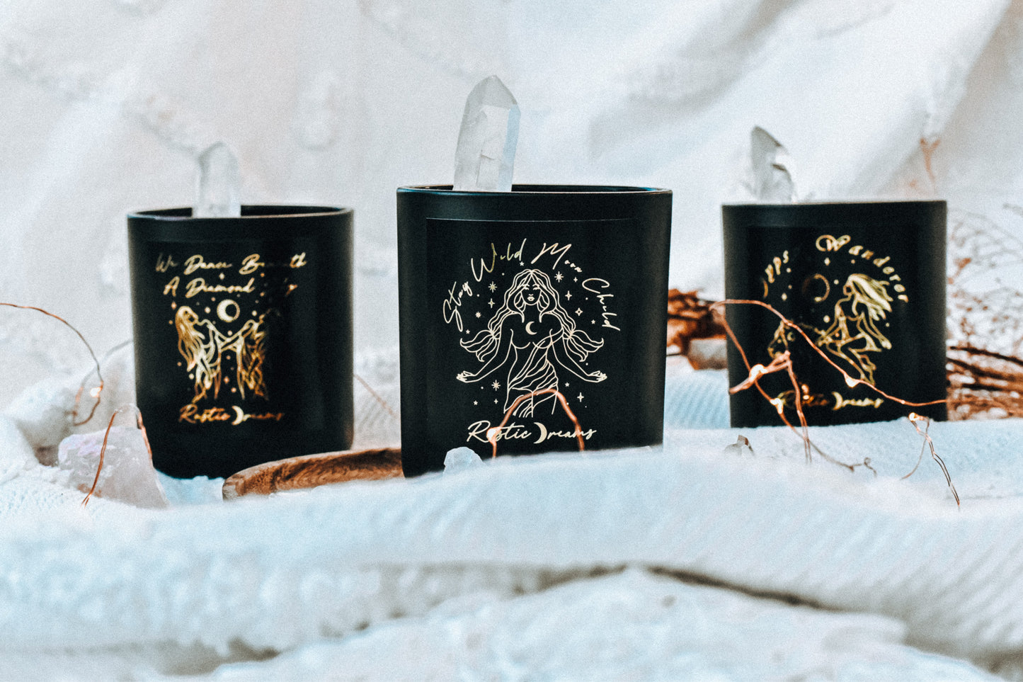 Earth Child Collection - Crystal Infused Scented Soy Candles