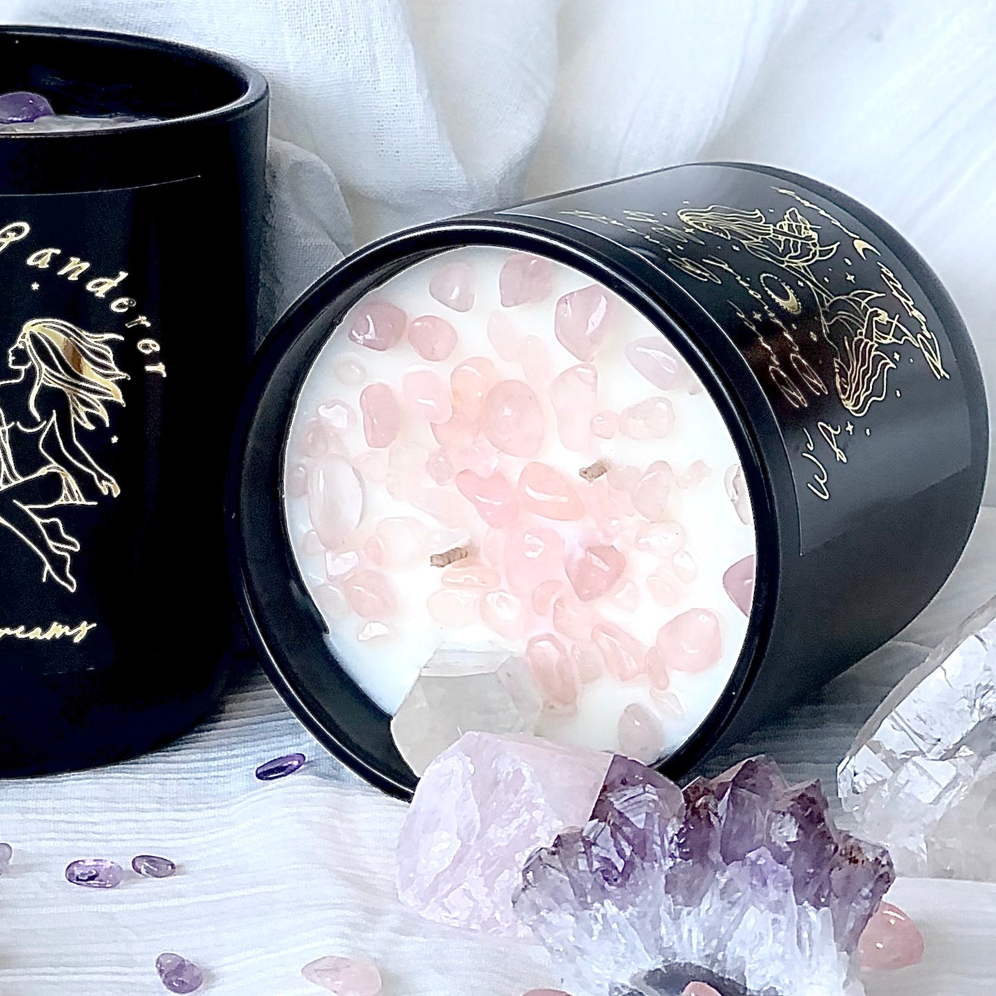 Earth Child Collection - Crystal Infused Scented Soy Candles