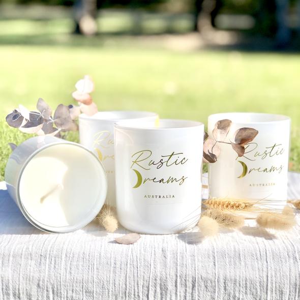 Enchantment Gift Box - Scented Soy Candles - Rose Quartz - Essential Oil Rollers