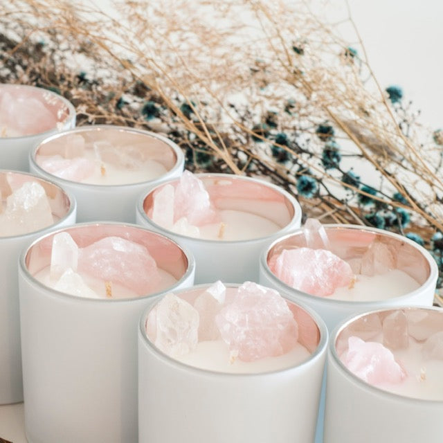 Celestial Collection - Crystal infused Scented Soy Candles